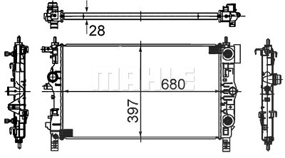 Mahle Kühler, Motorkühlung [Hersteller-Nr. CR1011000S] für Opel von MAHLE
