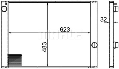 Mahle Kühler, Motorkühlung [Hersteller-Nr. CR1067000P] für BMW von MAHLE