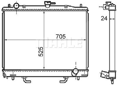 Mahle Kühler, Motorkühlung [Hersteller-Nr. CR1072000S] für Mitsubishi von MAHLE
