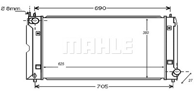 Mahle Kühler, Motorkühlung [Hersteller-Nr. CR1079000S] für Toyota von MAHLE