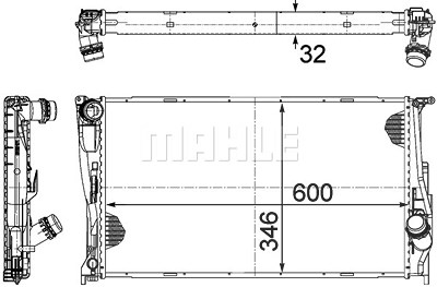 Mahle Kühler, Motorkühlung [Hersteller-Nr. CR1084000P] für BMW von MAHLE