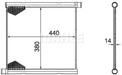 Mahle Kühler, Motorkühlung [Hersteller-Nr. CR1124000P] für Smart von MAHLE