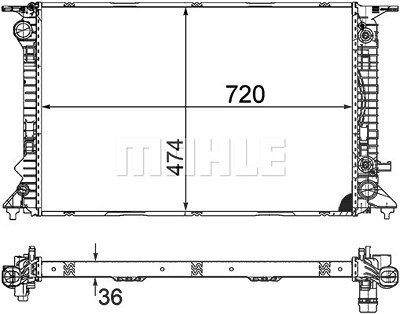 Mahle Kühler, Motorkühlung [Hersteller-Nr. CR1134000P] für Audi von MAHLE