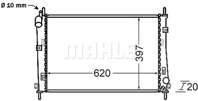 Mahle Kühler, Motorkühlung [Hersteller-Nr. CR1137000S] für Ford von MAHLE