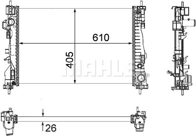 Mahle Kühler, Motorkühlung [Hersteller-Nr. CR1178000P] für Alfa Romeo von MAHLE