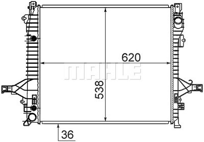Mahle Kühler, Motorkühlung [Hersteller-Nr. CR1191000S] für Volvo von MAHLE