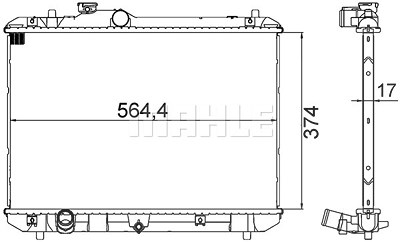 Mahle Kühler, Motorkühlung [Hersteller-Nr. CR1194000S] für Suzuki von MAHLE