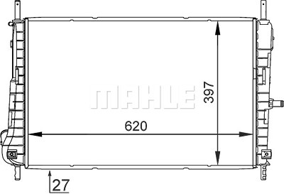 Mahle Kühler, Motorkühlung [Hersteller-Nr. CR1347000S] für Ford von MAHLE