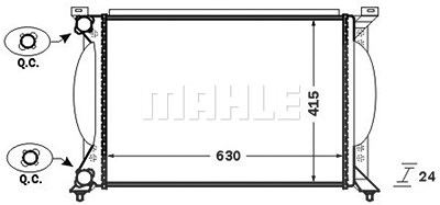 Mahle Kühler, Motorkühlung [Hersteller-Nr. CR1417000S] für Audi, Seat von MAHLE