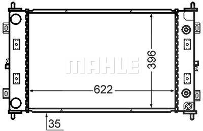 Mahle Kühler, Motorkühlung [Hersteller-Nr. CR1425000S] für Chrysler von MAHLE