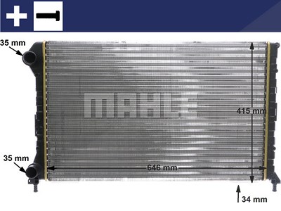 Mahle Kühler, Motorkühlung [Hersteller-Nr. CR1447000S] für Fiat von MAHLE