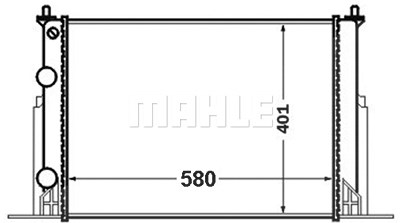 Mahle Kühler, Motorkühlung [Hersteller-Nr. CR1450000S] für Fiat von MAHLE