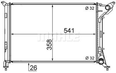 Mahle Kühler, Motorkühlung [Hersteller-Nr. CR1470000S] für Mini von MAHLE