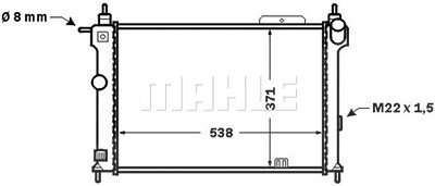 Mahle Kühler, Motorkühlung [Hersteller-Nr. CR1493000S] für Opel von MAHLE