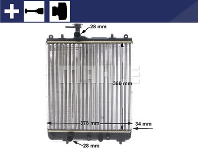 Mahle Kühler, Motorkühlung [Hersteller-Nr. CR1514000S] für Suzuki von MAHLE