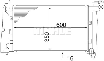 Mahle Kühler, Motorkühlung [Hersteller-Nr. CR1526000S] für Toyota von MAHLE