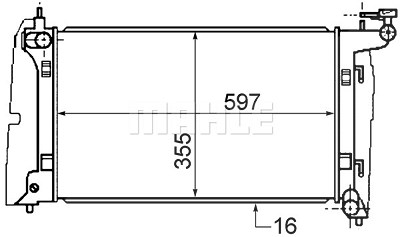 Mahle Kühler, Motorkühlung [Hersteller-Nr. CR1527000S] für Toyota von MAHLE