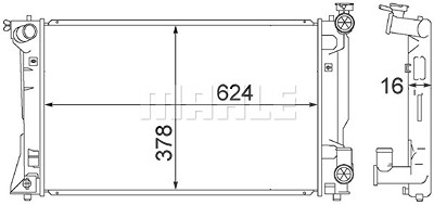 Mahle Kühler, Motorkühlung [Hersteller-Nr. CR1529000S] für Toyota von MAHLE