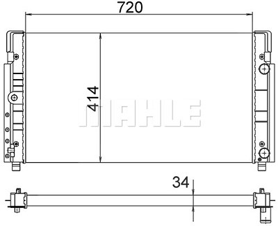 Mahle Kühler, Motorkühlung [Hersteller-Nr. CR1533000S] für VW von MAHLE