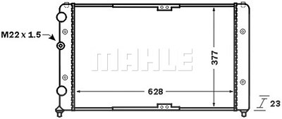 Mahle Kühler, Motorkühlung [Hersteller-Nr. CR1535000S] für Seat, VW von MAHLE