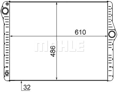Mahle Kühler, Motorkühlung [Hersteller-Nr. CR1585000S] für BMW von MAHLE