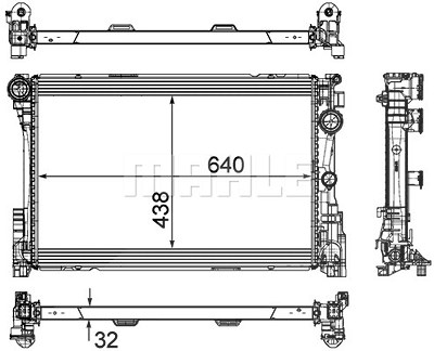 Mahle Kühler, Motorkühlung [Hersteller-Nr. CR1684000P] für Mercedes-Benz von MAHLE