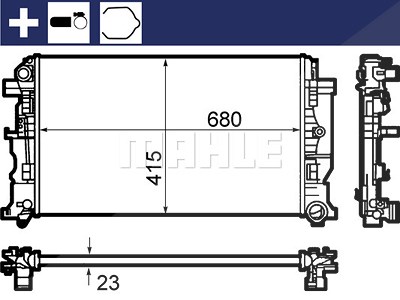 Mahle Kühler, Motorkühlung [Hersteller-Nr. CR1710000S] für Mercedes-Benz, VW von MAHLE