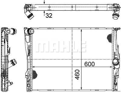 Mahle Kühler, Motorkühlung [Hersteller-Nr. CR1711000P] für BMW von MAHLE