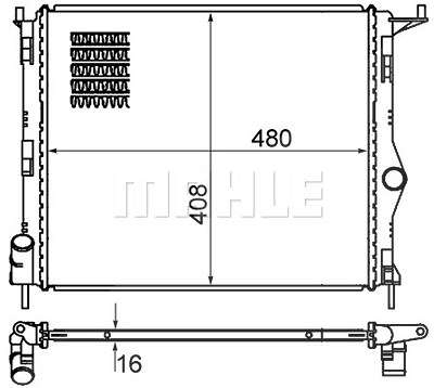 Mahle Kühler, Motorkühlung [Hersteller-Nr. CR1765000S] für Dacia von MAHLE