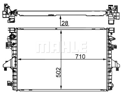 Mahle Kühler, Motorkühlung [Hersteller-Nr. CR1792000S] für VW von MAHLE