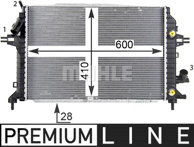 Mahle Kühler, Motorkühlung [Hersteller-Nr. CR1857000P] für Opel von MAHLE