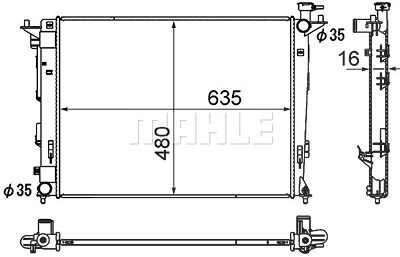 Mahle Kühler, Motorkühlung [Hersteller-Nr. CR1891000S] für Hyundai, Kia von MAHLE