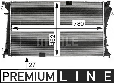 Mahle Kühler, Motorkühlung [Hersteller-Nr. CR19000P] für Opel, Renault von MAHLE