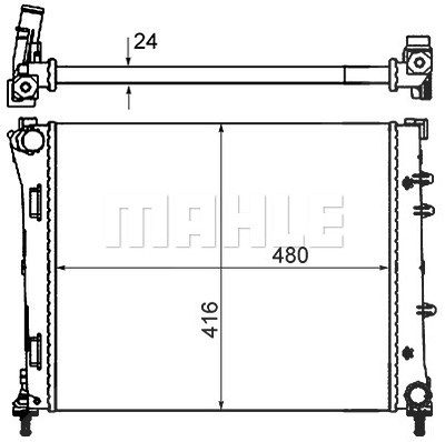 Mahle Kühler, Motorkühlung [Hersteller-Nr. CR2000000S] für Fiat von MAHLE