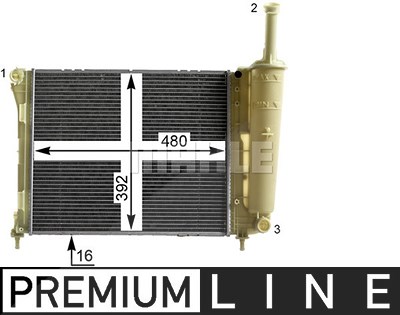 Mahle Kühler, Motorkühlung [Hersteller-Nr. CR2005000P] für Fiat von MAHLE