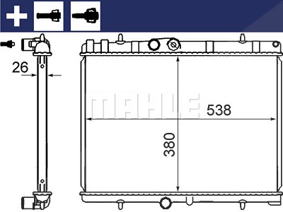 Mahle Kühler, Motorkühlung [Hersteller-Nr. CR2014000S] für Citroën, Ds, Peugeot von MAHLE