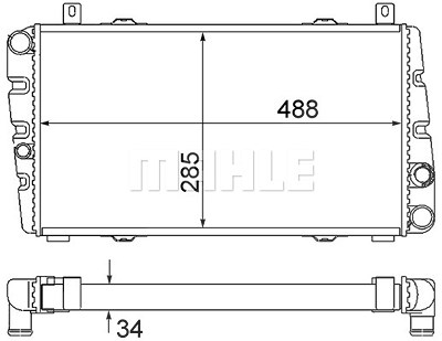 Mahle Kühler, Motorkühlung [Hersteller-Nr. CR2034000S] für Skoda von MAHLE