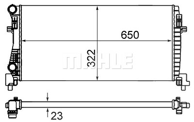 Mahle Kühler, Motorkühlung [Hersteller-Nr. CR2057000S] für Audi, Nissan, Seat, Skoda, VW von MAHLE