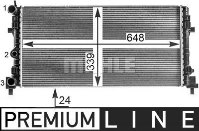 Mahle Kühler, Motorkühlung [Hersteller-Nr. CR2082000P] für Audi, Seat, Skoda, VW von MAHLE