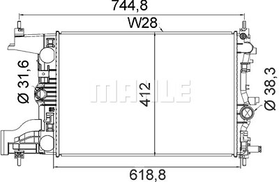 Mahle Kühler, Motorkühlung [Hersteller-Nr. CR2116000S] für Opel von MAHLE