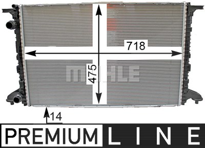 Mahle Kühler, Motorkühlung [Hersteller-Nr. CR2176000P] für Audi von MAHLE