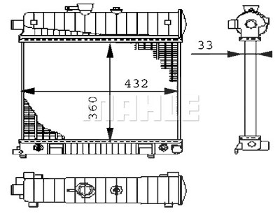 Mahle Kühler, Motorkühlung [Hersteller-Nr. CR2207000S] für Mercedes-Benz von MAHLE