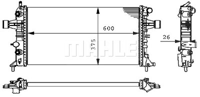 Mahle Kühler, Motorkühlung [Hersteller-Nr. CR228000S] für Opel von MAHLE