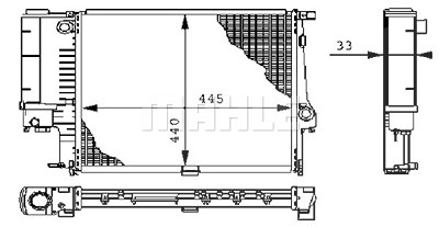 Mahle Kühler, Motorkühlung [Hersteller-Nr. CR239000S] für BMW von MAHLE