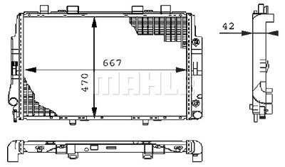 Mahle Kühler, Motorkühlung [Hersteller-Nr. CR247000S] für Mercedes-Benz von MAHLE