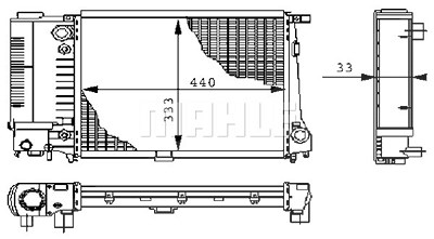 Mahle Kühler, Motorkühlung [Hersteller-Nr. CR264000S] für BMW von MAHLE