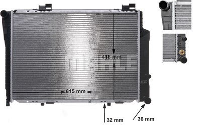 Mahle Kühler, Motorkühlung [Hersteller-Nr. CR270000S] für Mercedes-Benz von MAHLE