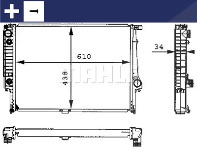 Mahle Kühler, Motorkühlung [Hersteller-Nr. CR326001S] für BMW von MAHLE