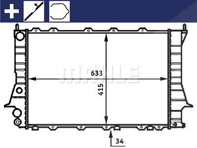 Mahle Kühler, Motorkühlung [Hersteller-Nr. CR358000S] für Audi von MAHLE