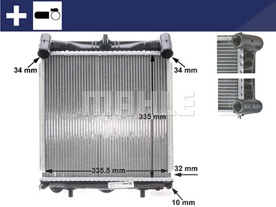 Mahle Kühler, Motorkühlung [Hersteller-Nr. CR370000S] für Porsche von MAHLE